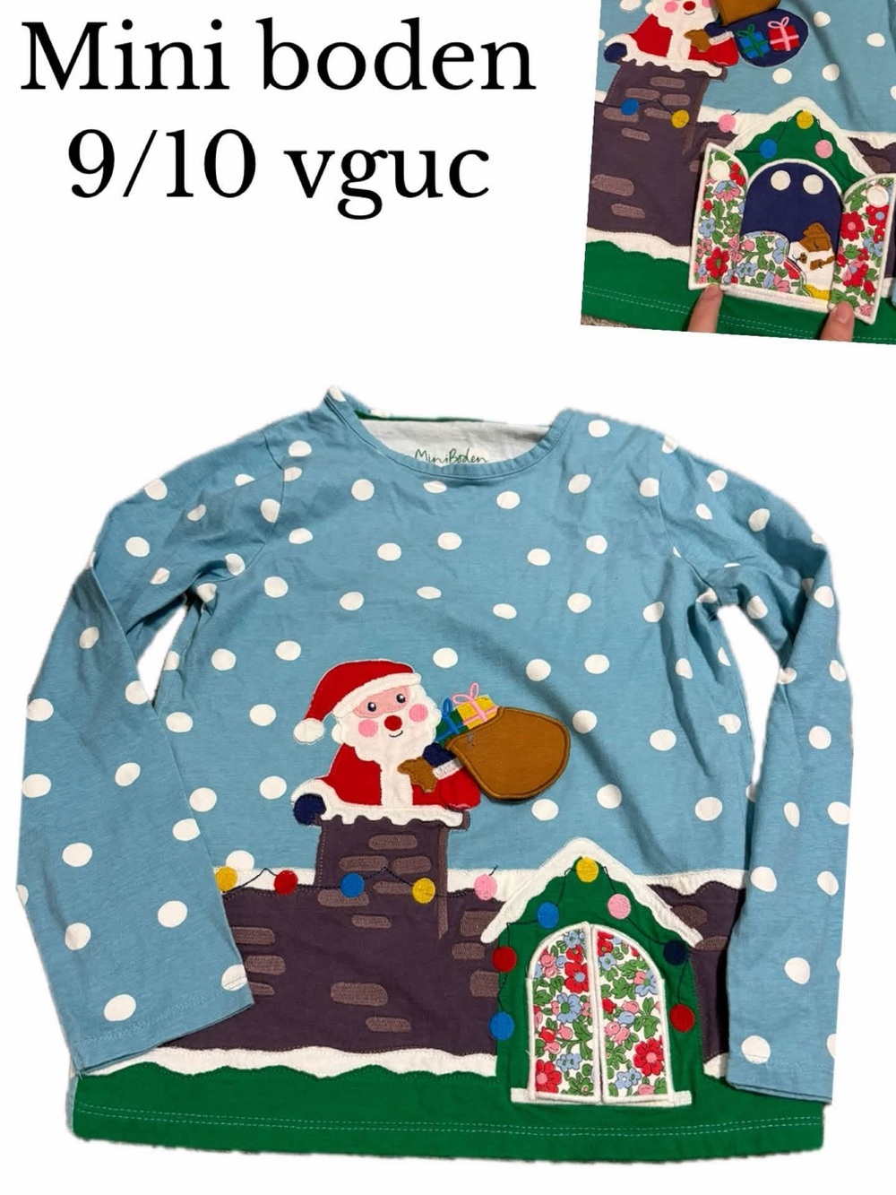 Mini boden lift the flap Christmas shirt